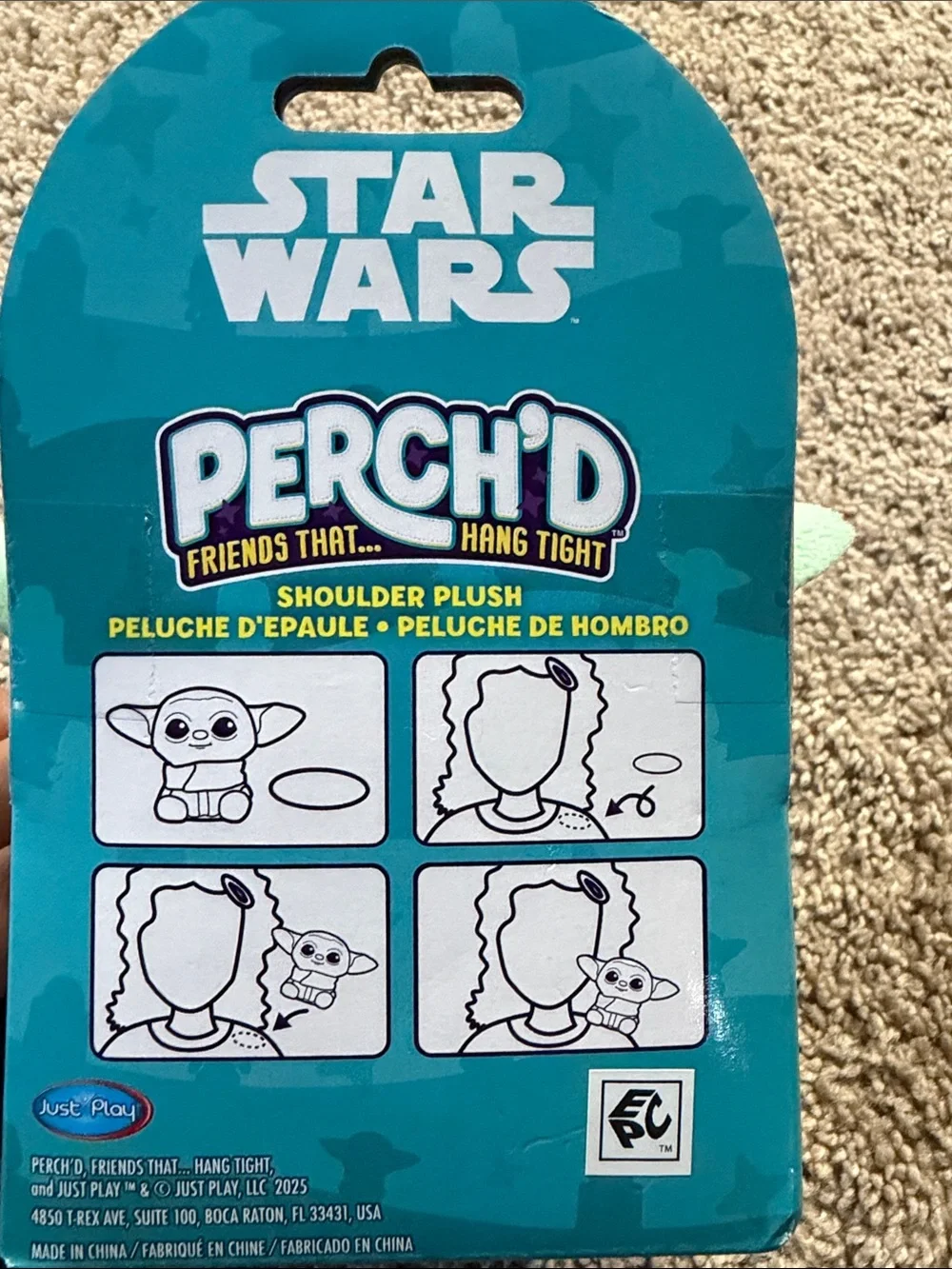 Star Wars Grogu Perch'd Plush - Green and Brown